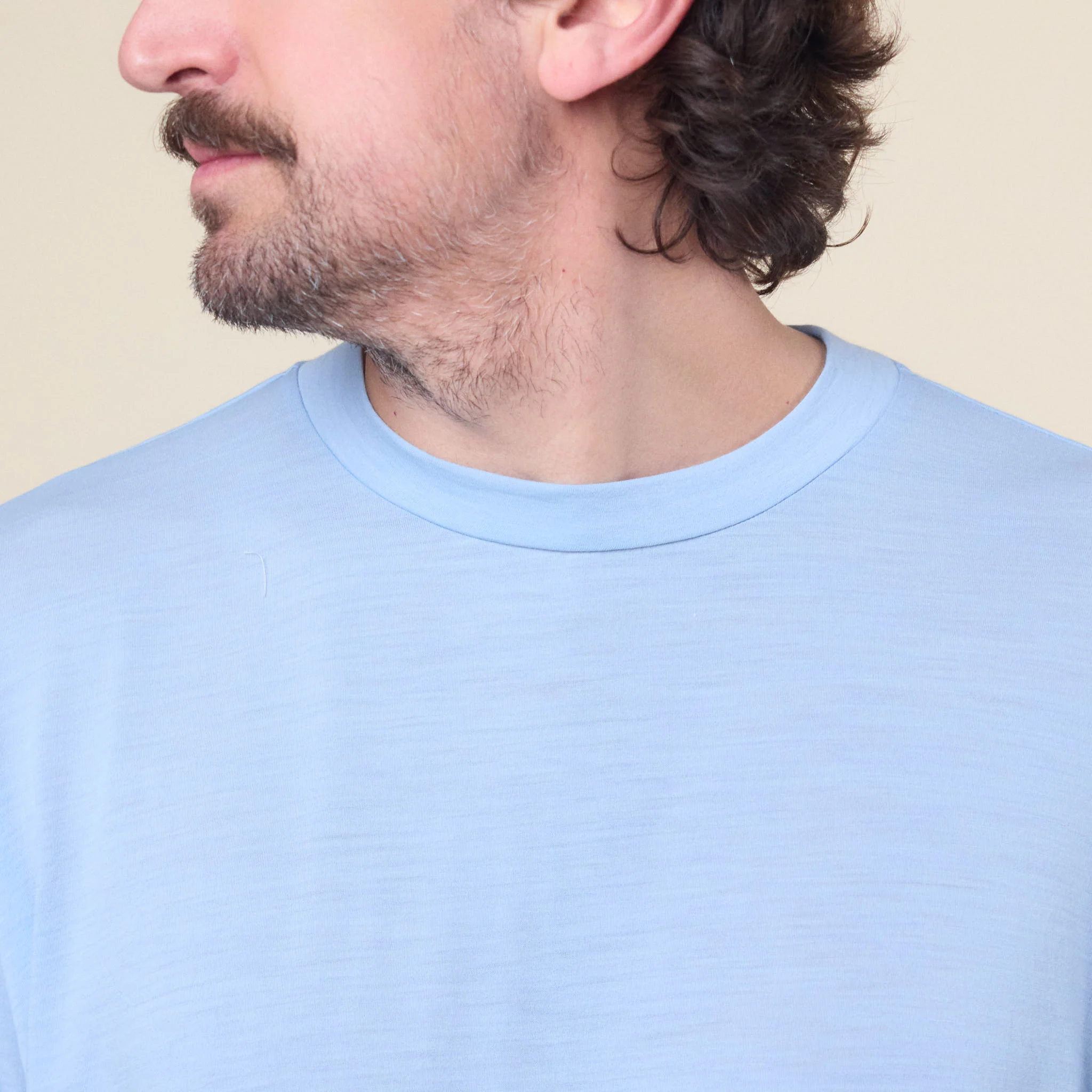 Gnuhr - Creeper Crew Merino Sweater - Blue Fog - Image 3