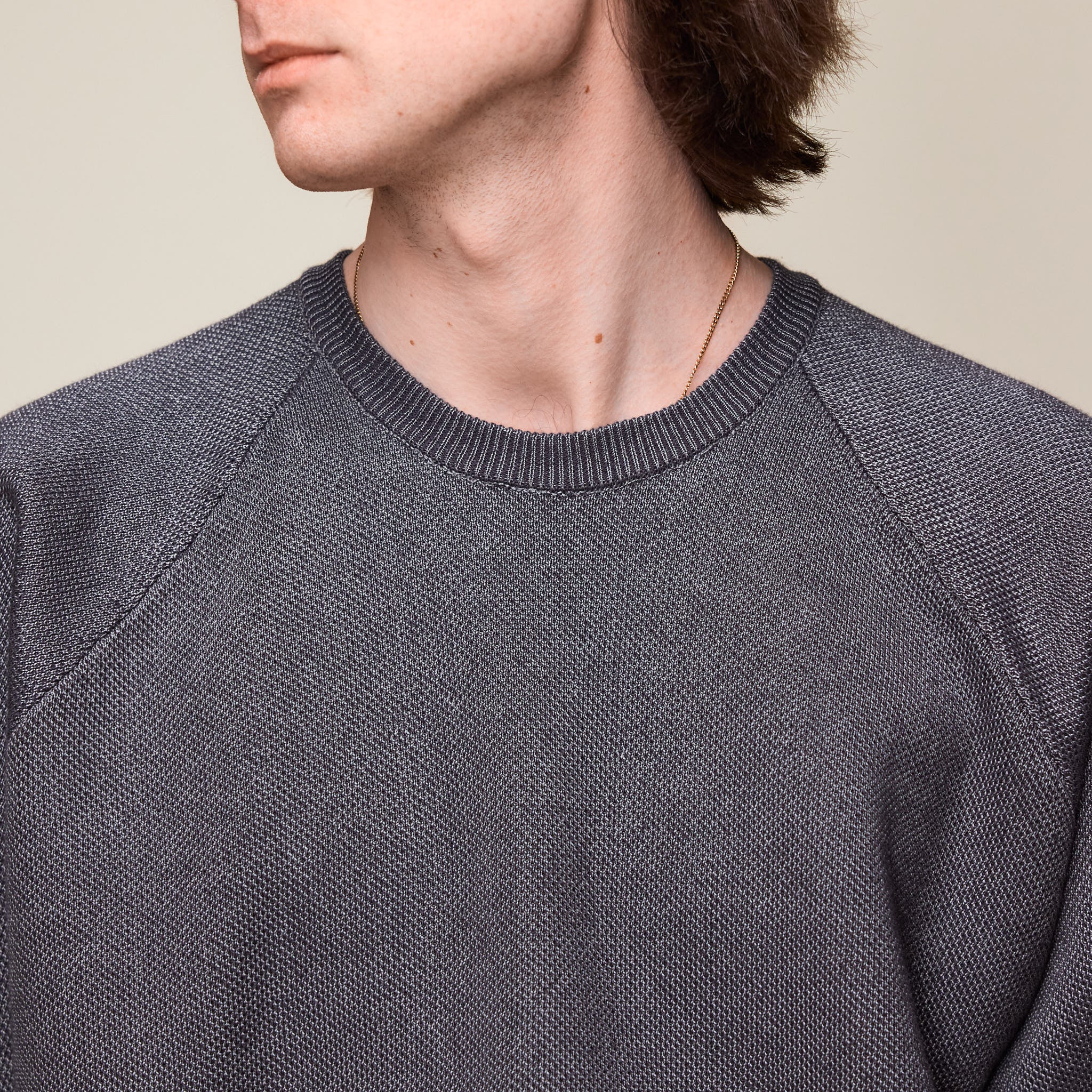 GR10K - Blended High Molecular Knit T-Shirt - Stone Grey - Image 4