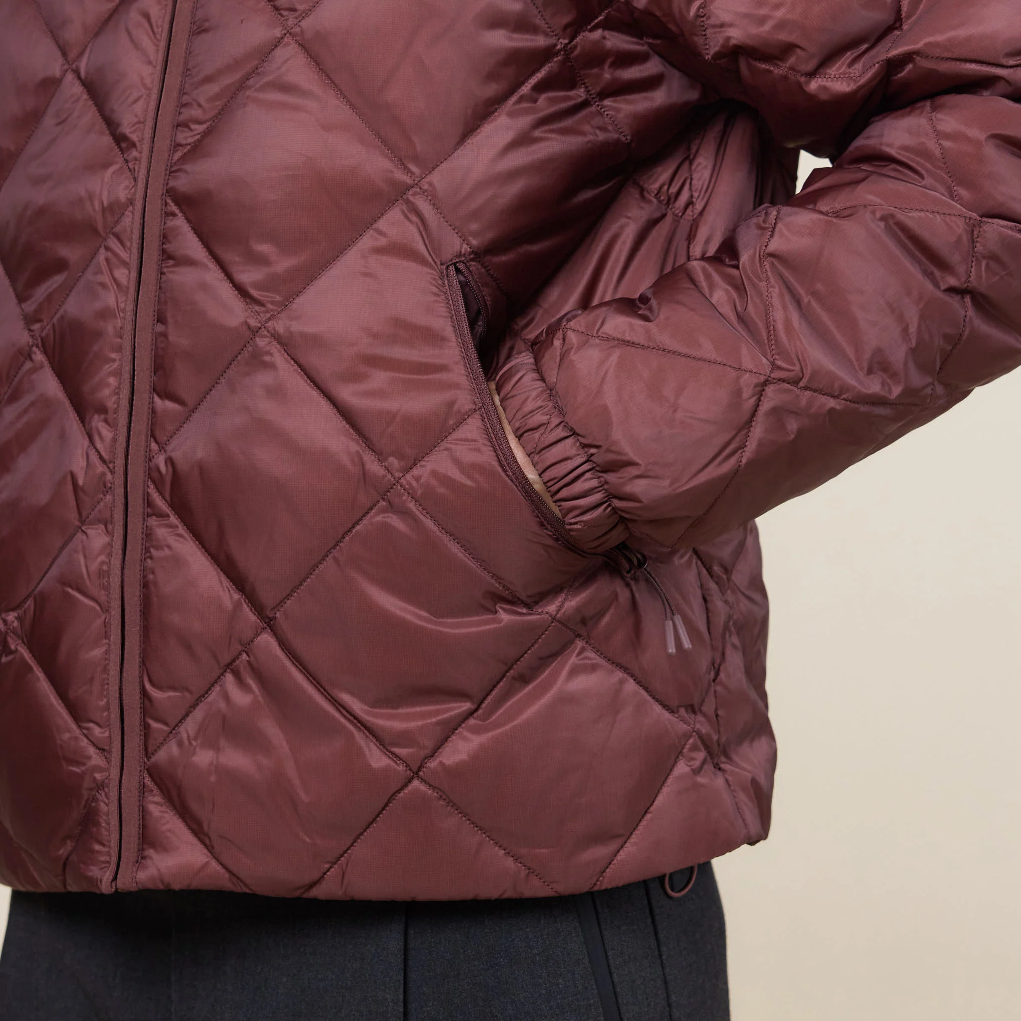 Hiking Patrol - Base Light Down Zip Off Jacket - Maroon - Image 8