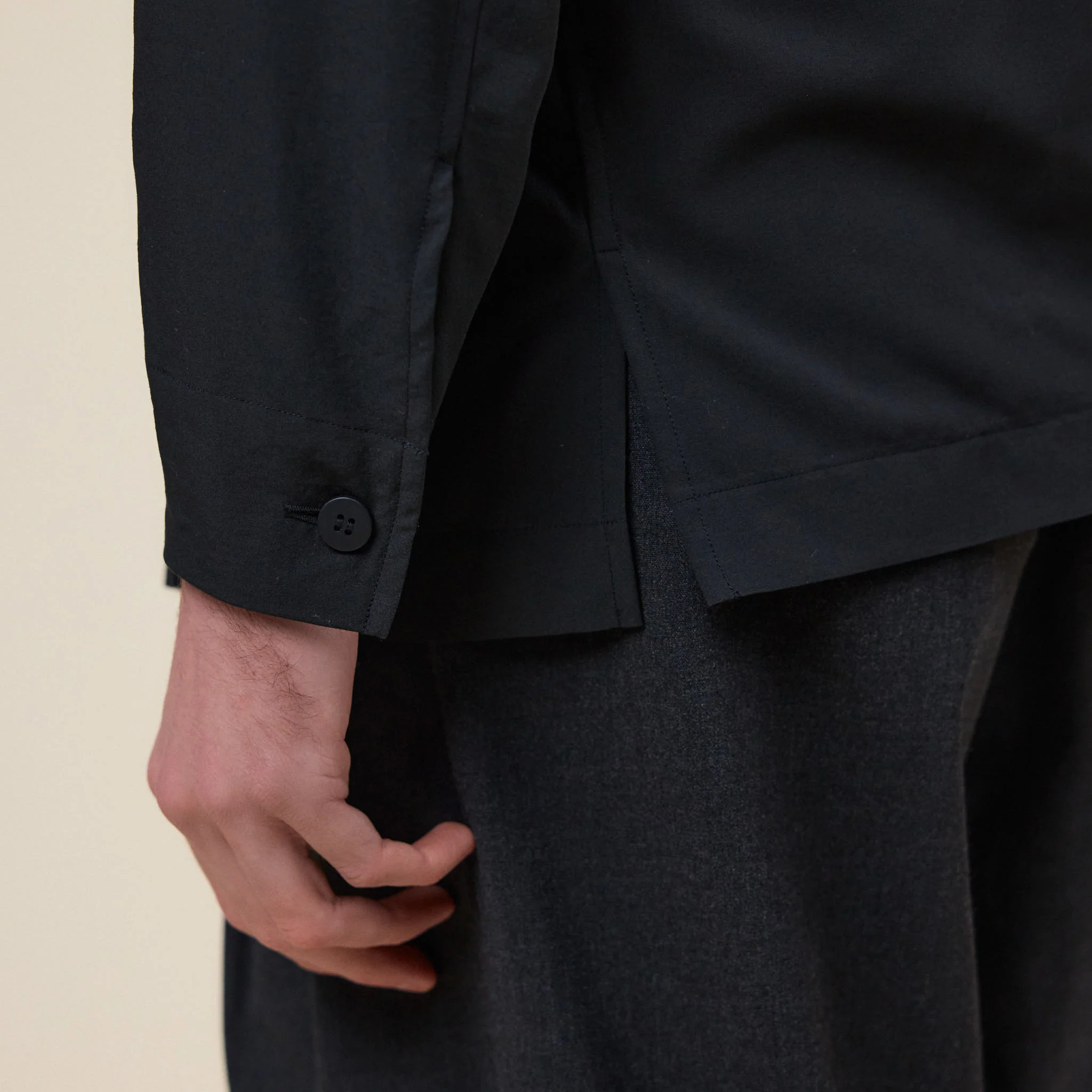IM MEN - Pleats Shirt - Black - Image 4