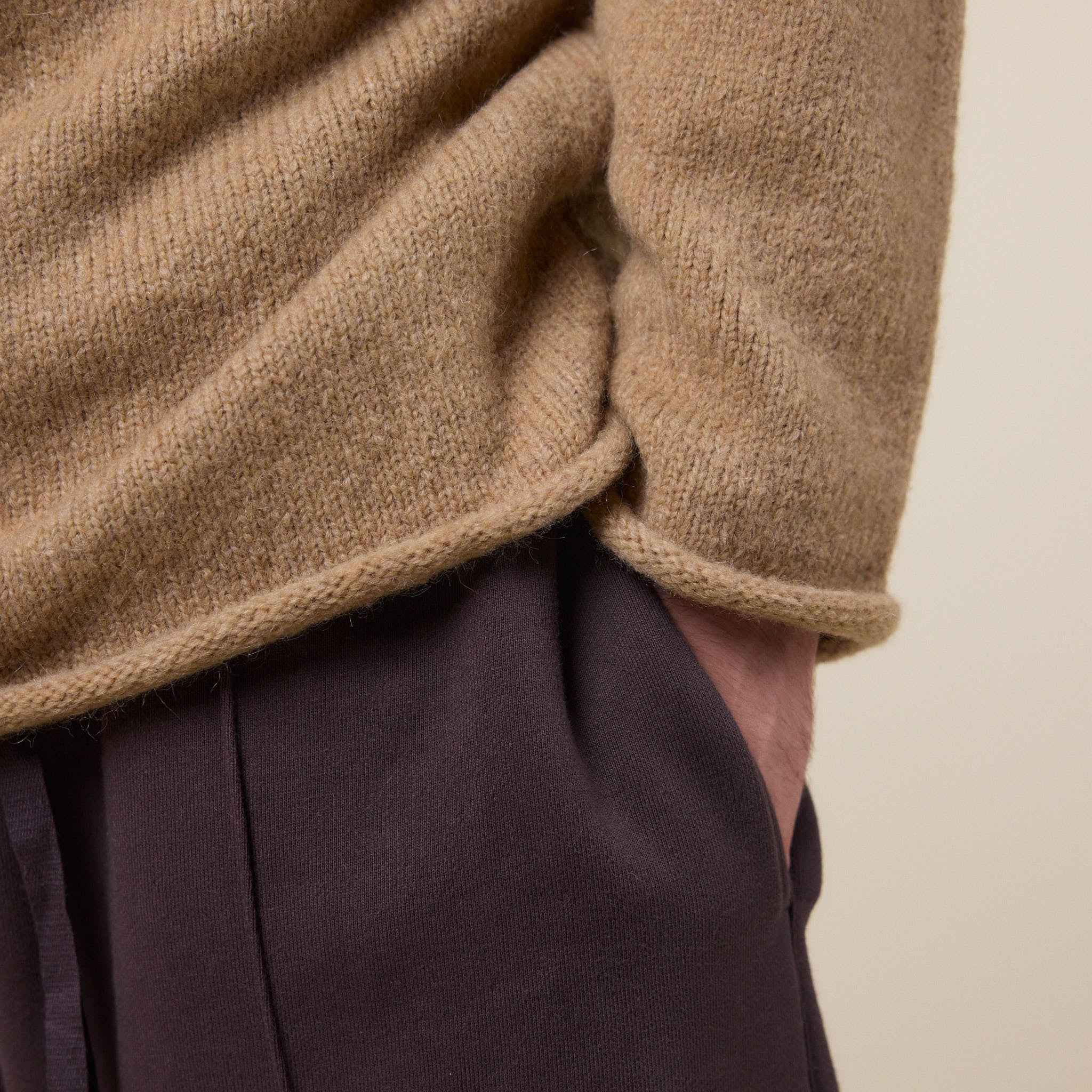 Merely Made - Premium Kidmohair Nomadic Sweater - Light Brown - Image 3