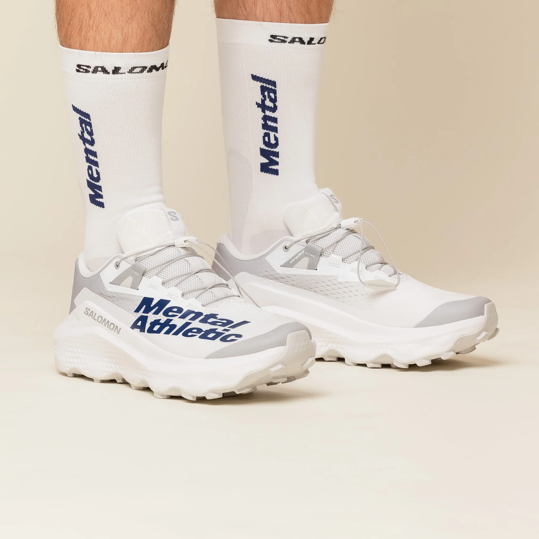 Salomon x Mental Athletic - Ultra Glide 3 Mental Athletic - White / White / Lunar Rock - Image 2