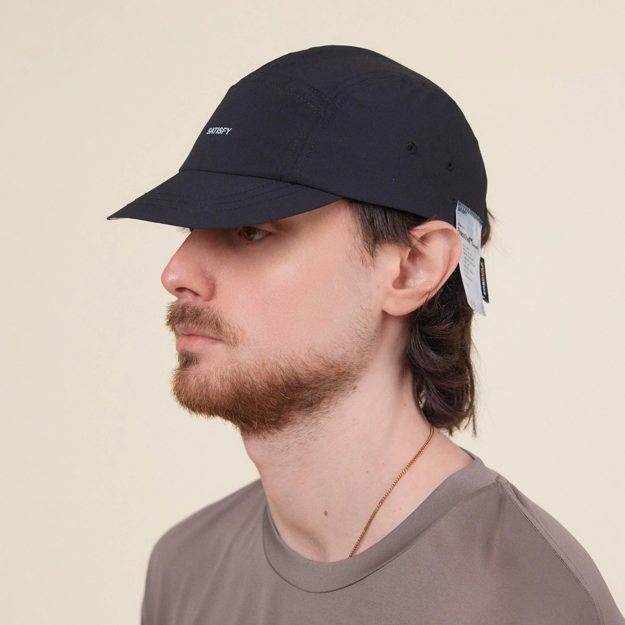 Satisfy Running - Peaceshell Cordura Trail Cap - Black - Image 4