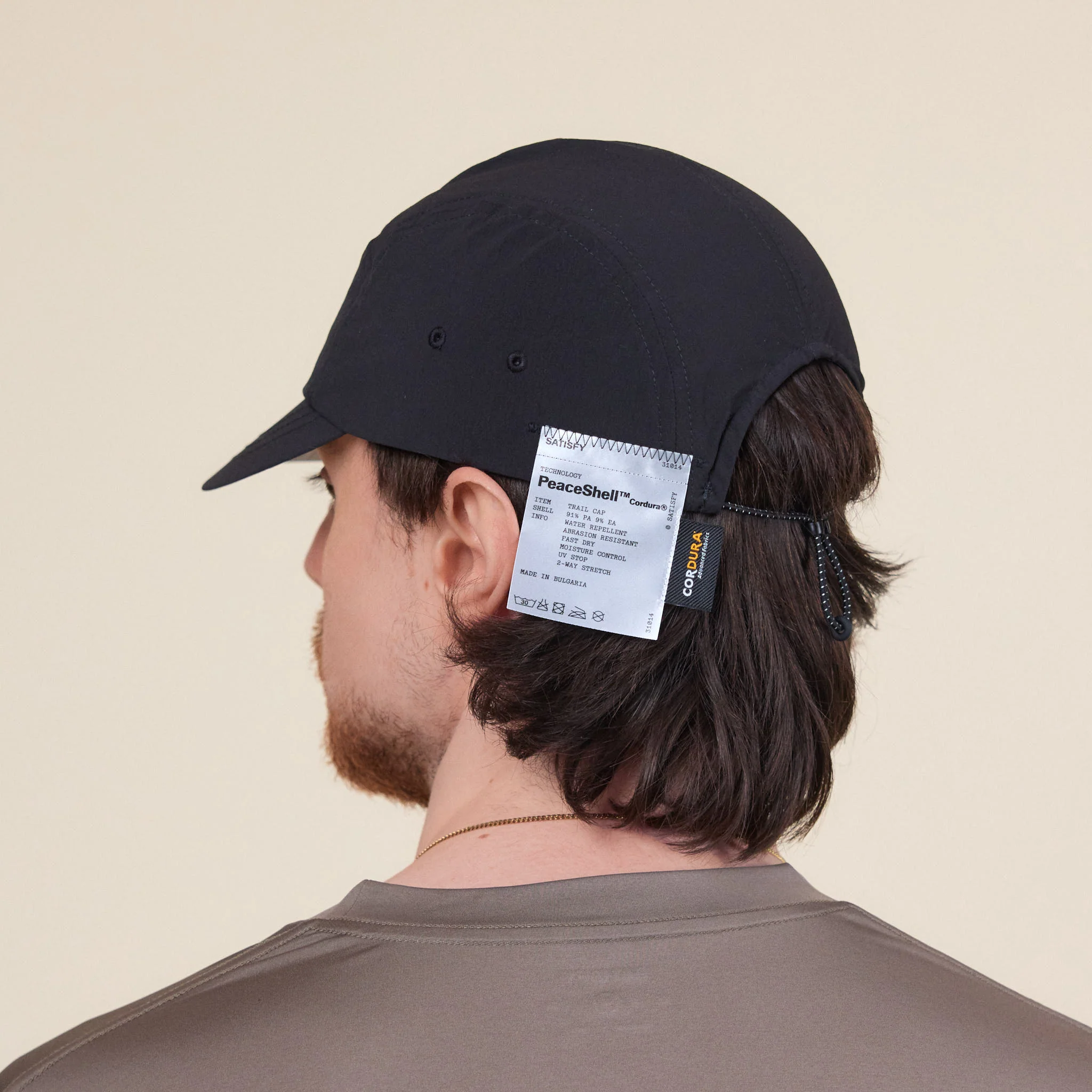 Satisfy Running - Peaceshell Cordura Trail Cap - Black - Image 5