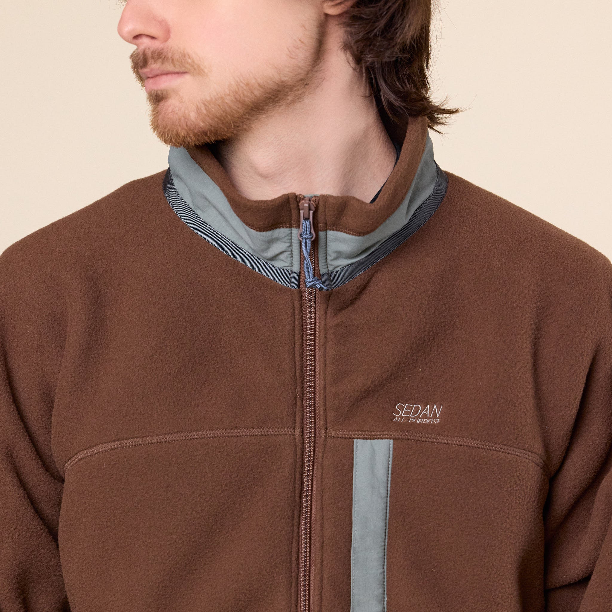 SEDAN ALL-PURPOSE - Full Zip Fleece Jacket - Brown - Image 3