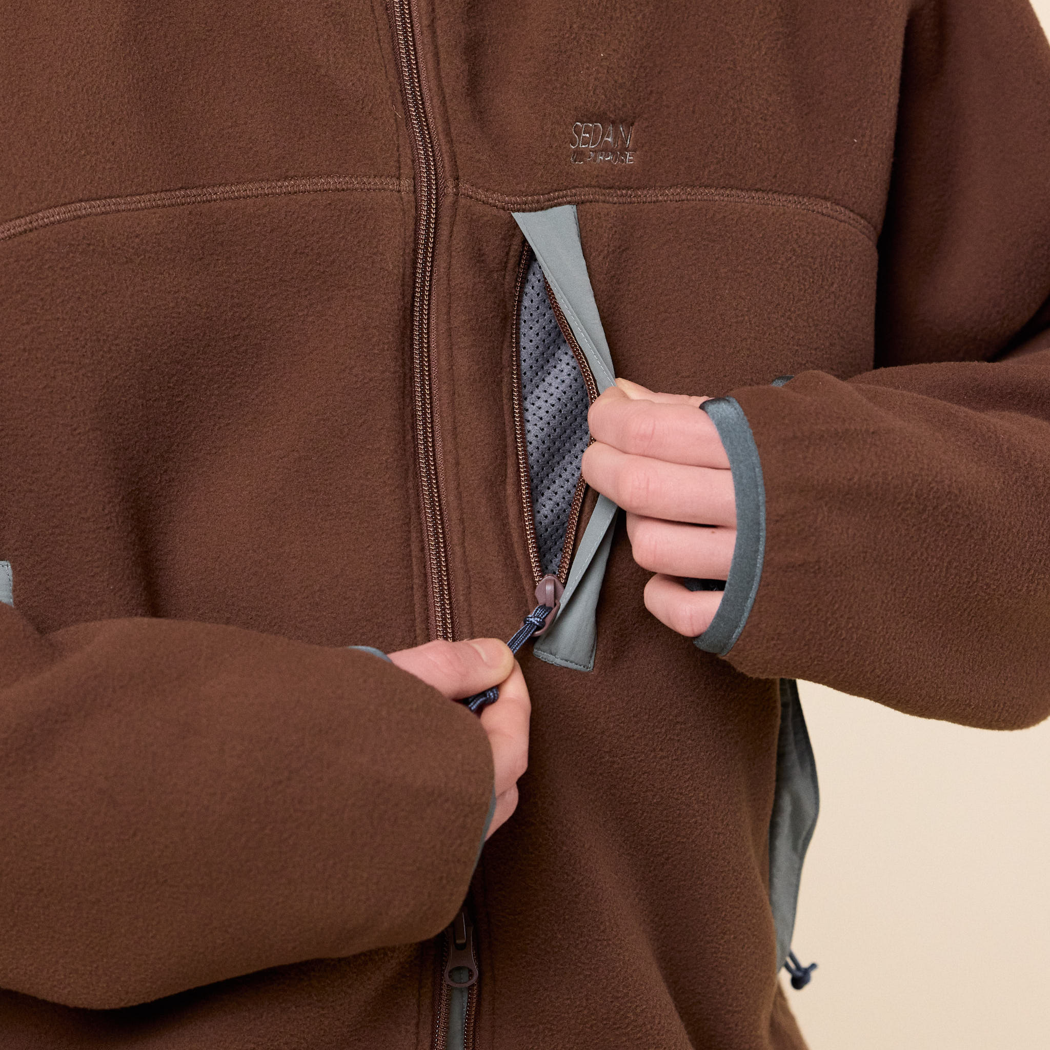 SEDAN ALL-PURPOSE - Full Zip Fleece Jacket - Brown - Image 7