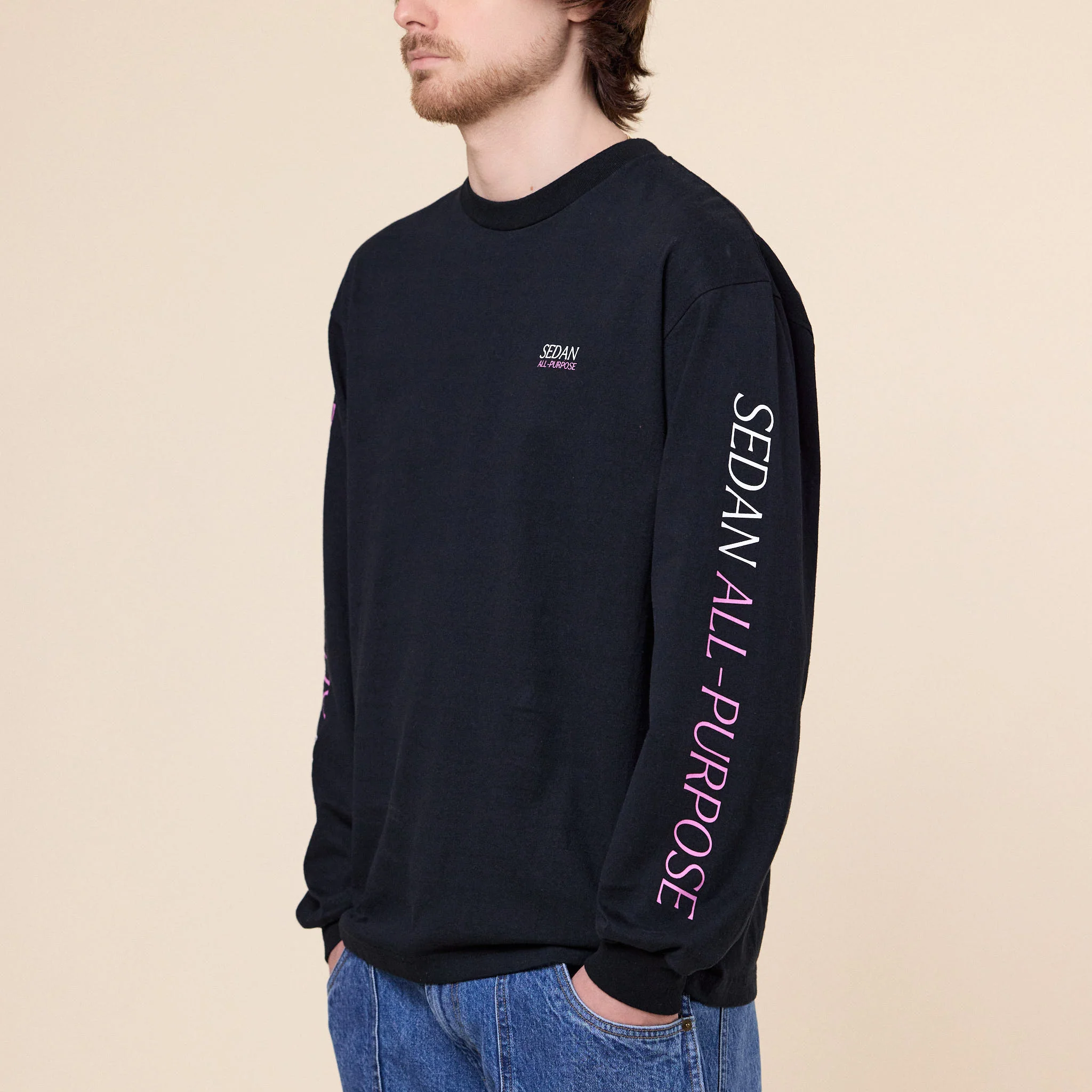 SEDAN ALL-PURPOSE - OG Logo Long Sleeve T-Shirt - Black - Image 4