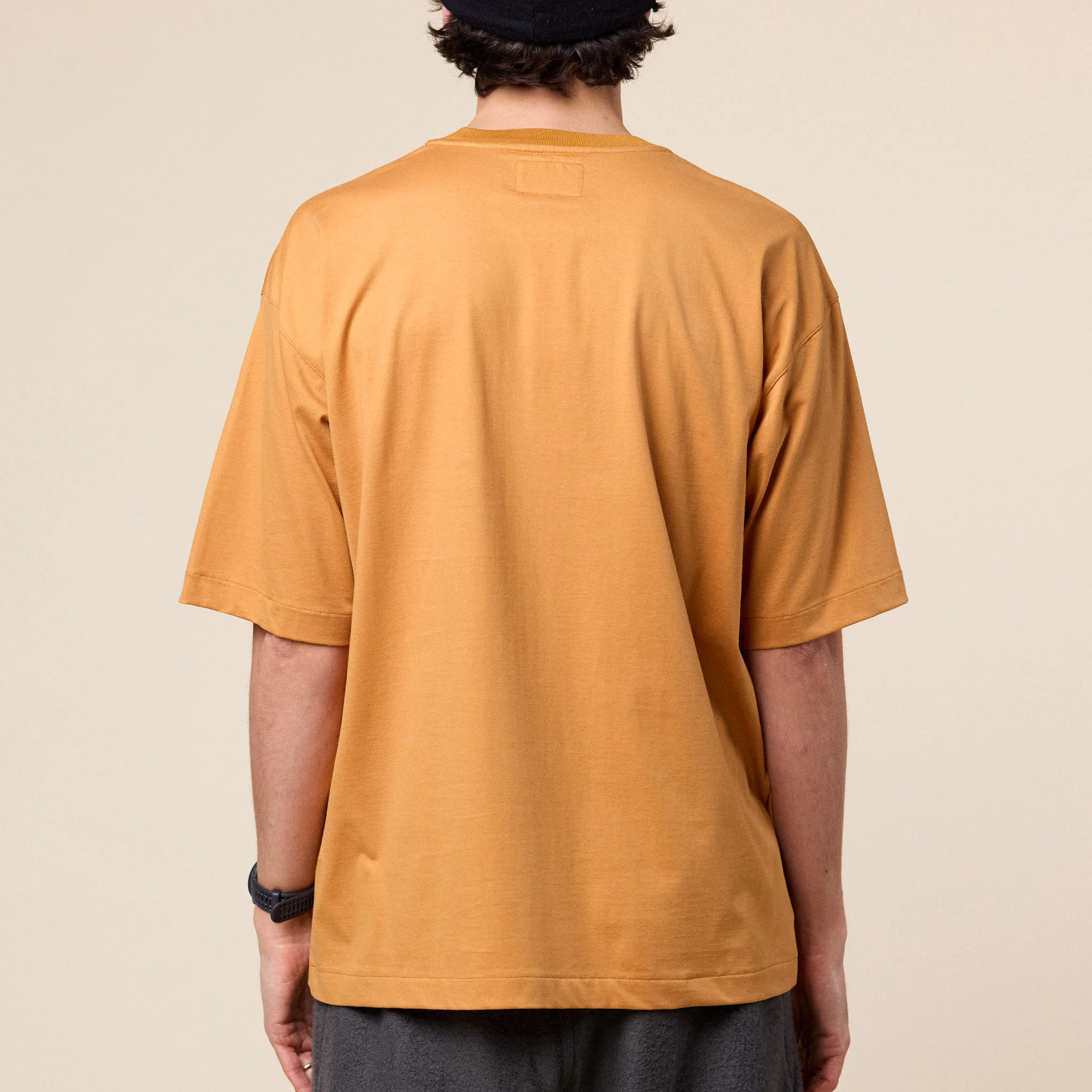 Still by Hand - Cotton Crew Neck T-Shirt - Dusty Orange - Image 2
