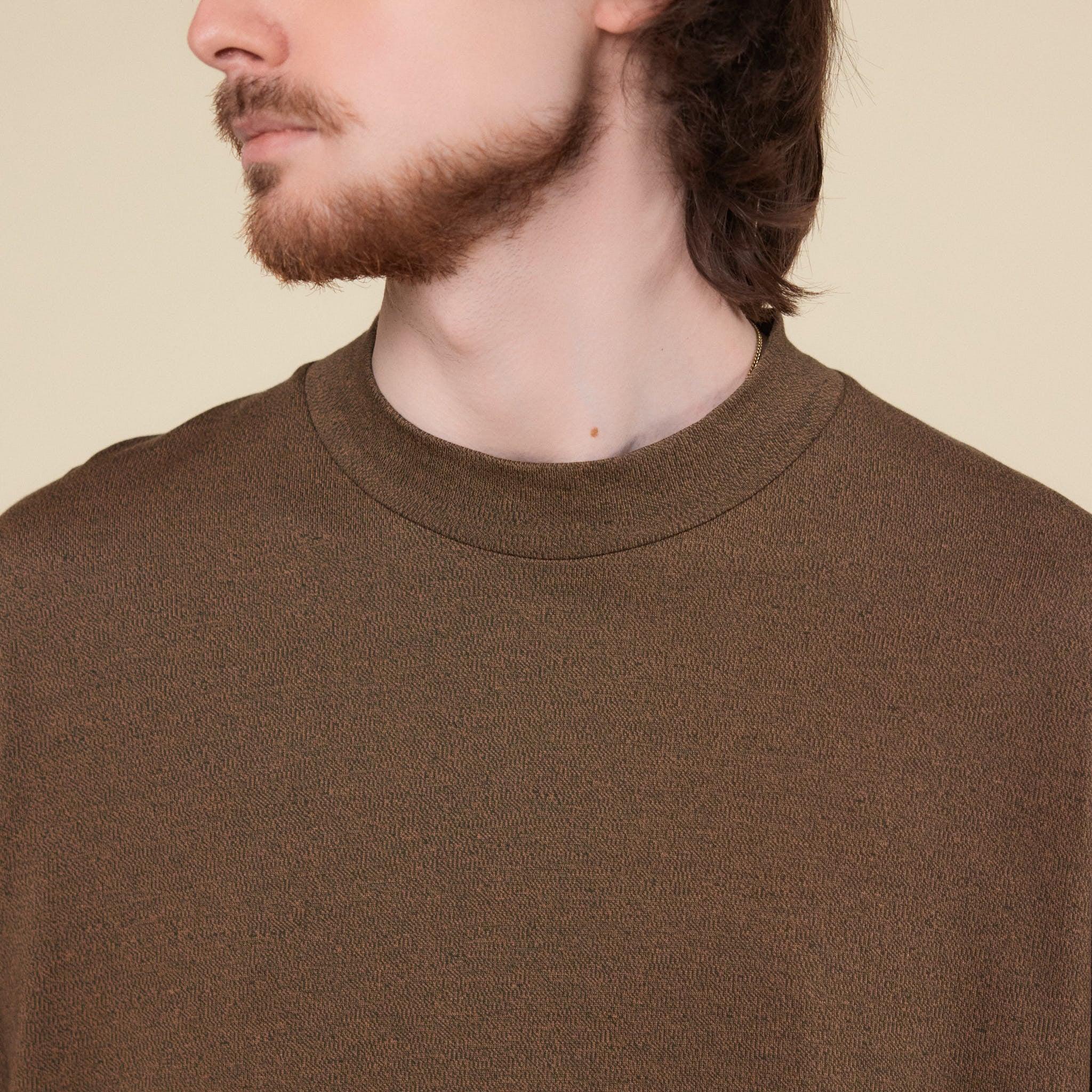 Still by Hand - Crew Neck T-Shirt - Dusty Brown - Image 3