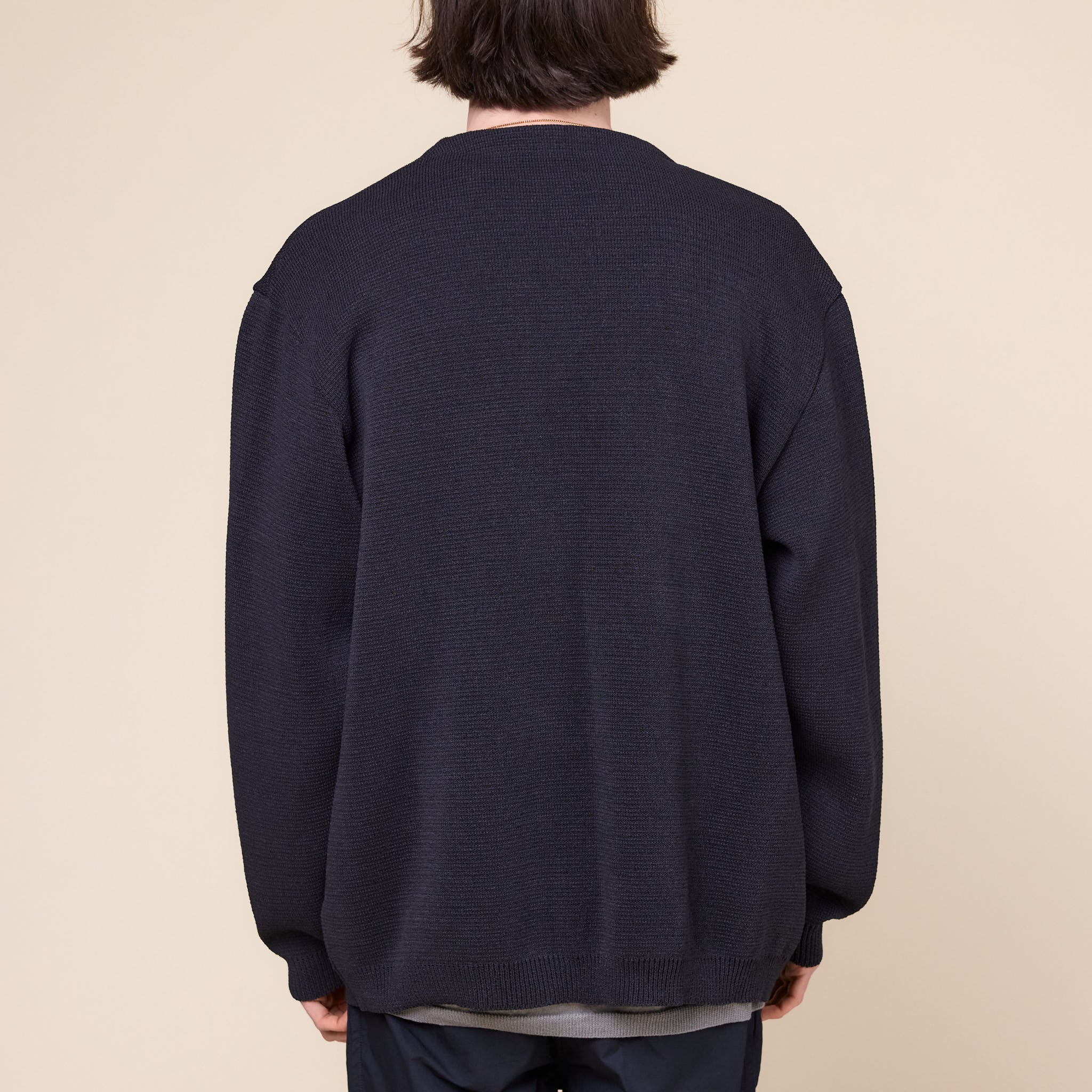 Still by Hand - Paper Mixed Zip Cardigan - Ink Black - Image 3